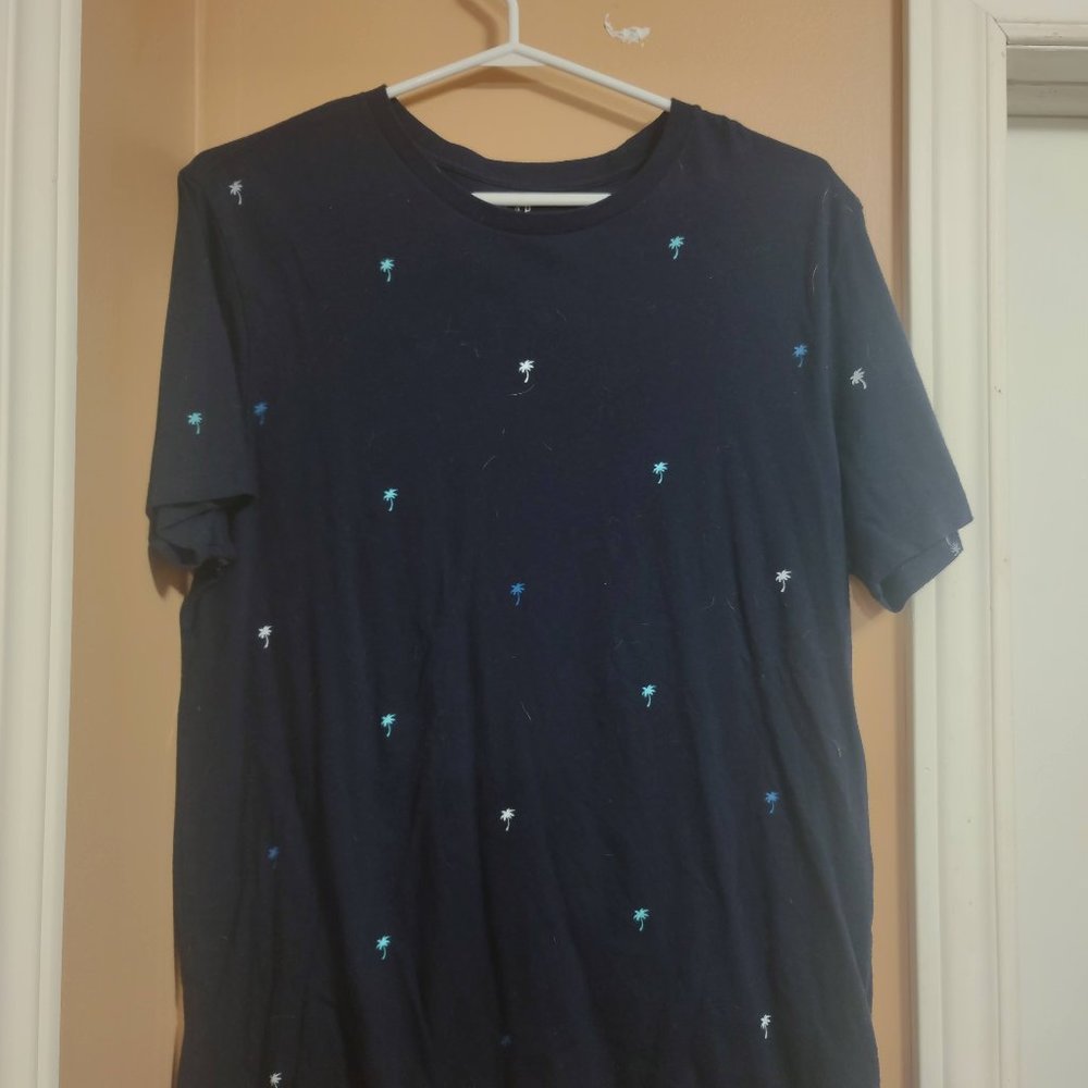 Gap Navy Blue Palm Tree Shirt M